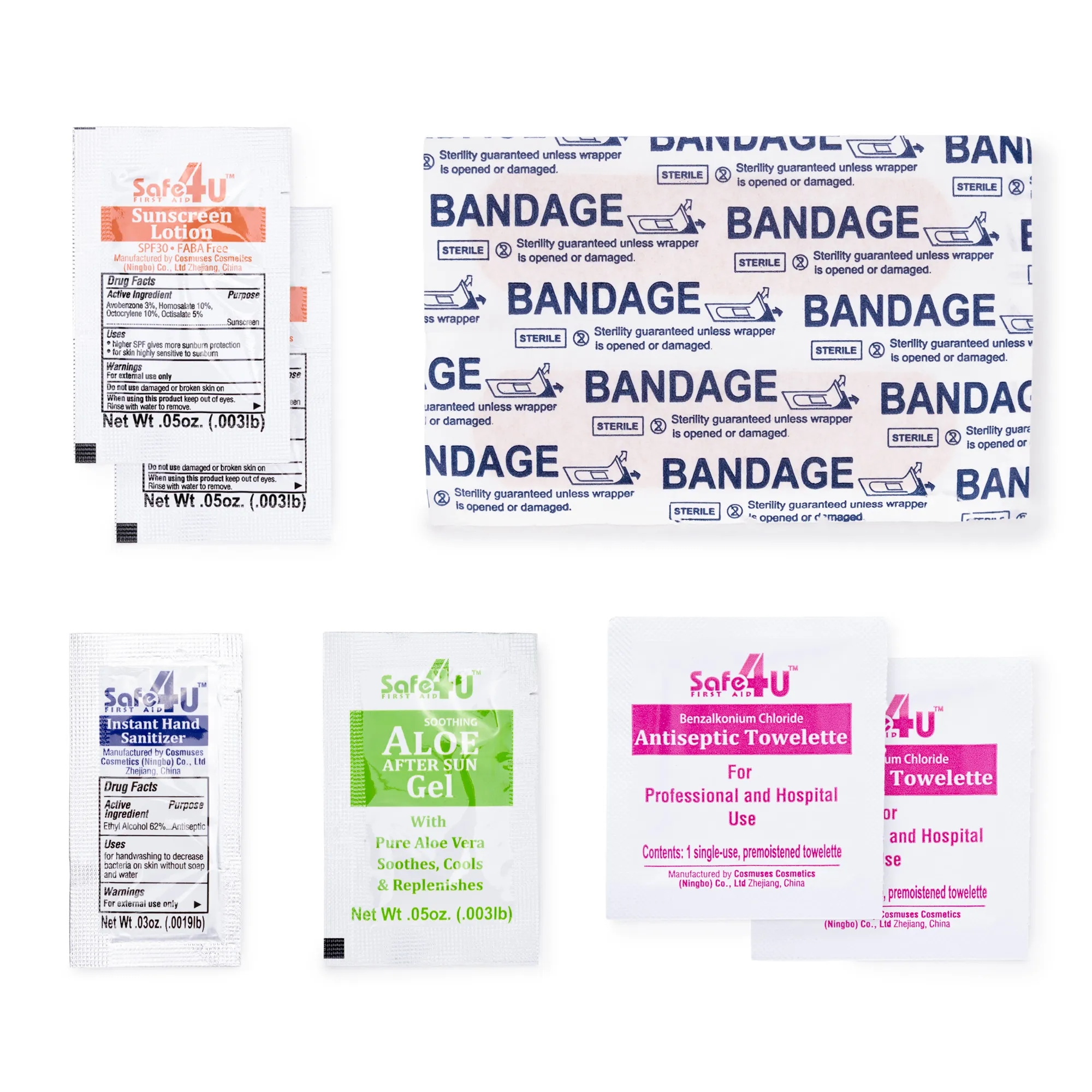8pcs Compact Pocket Size First Aid Kit 5