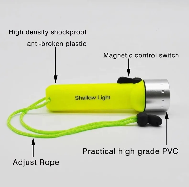 IPX8 Dive Light, 4xAA (Not Incl), 3 Modes, 80ft Waterproof 3