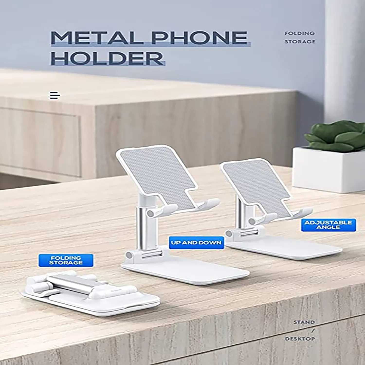 Adjustable Foldable Desktop Cellphone Tablet Stand Holder 3