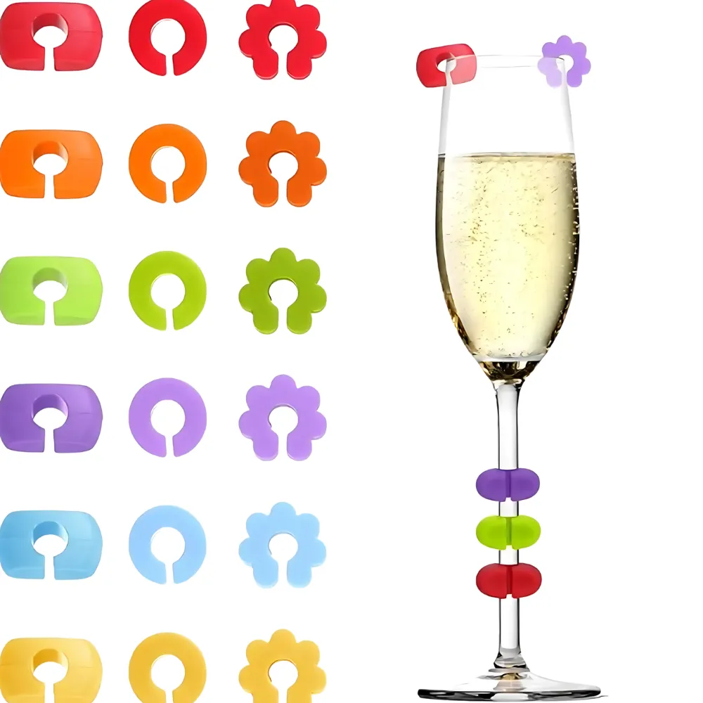 Custom Molded Silicone Wine Charms 2
