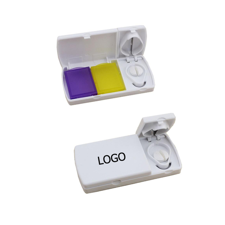 Portable Pill Box With Pill Cutter 2