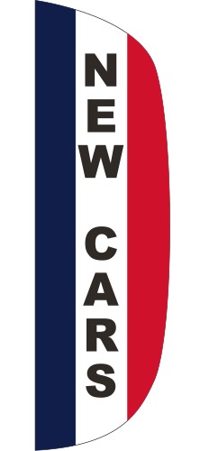 "NEW CARS" 3' x 10' Message Flutter Flag 2
