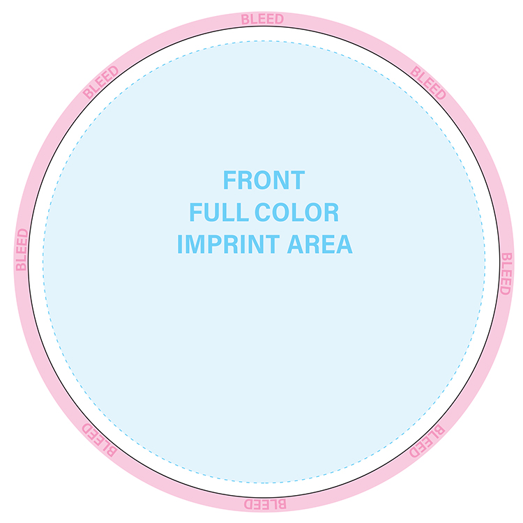 HAND FANS - Full Color, Round Shaped Hand Fan 6