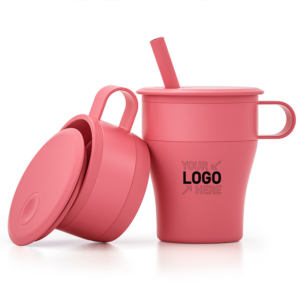 Silicone cup family size mug set with lid 5