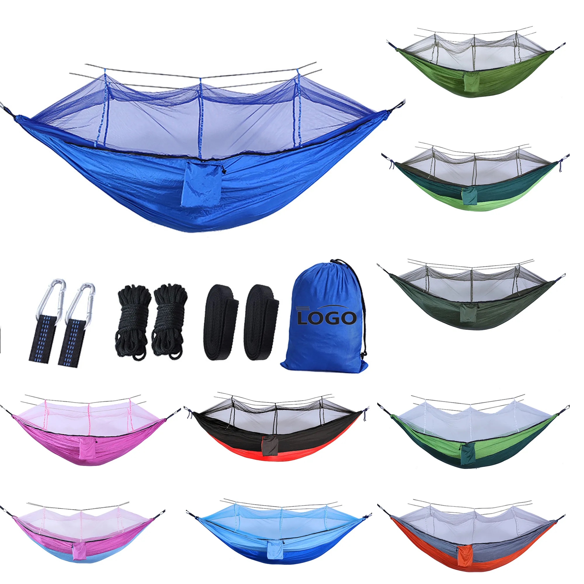 Canvas Durable Camping Hammock With Mosquito Net 2