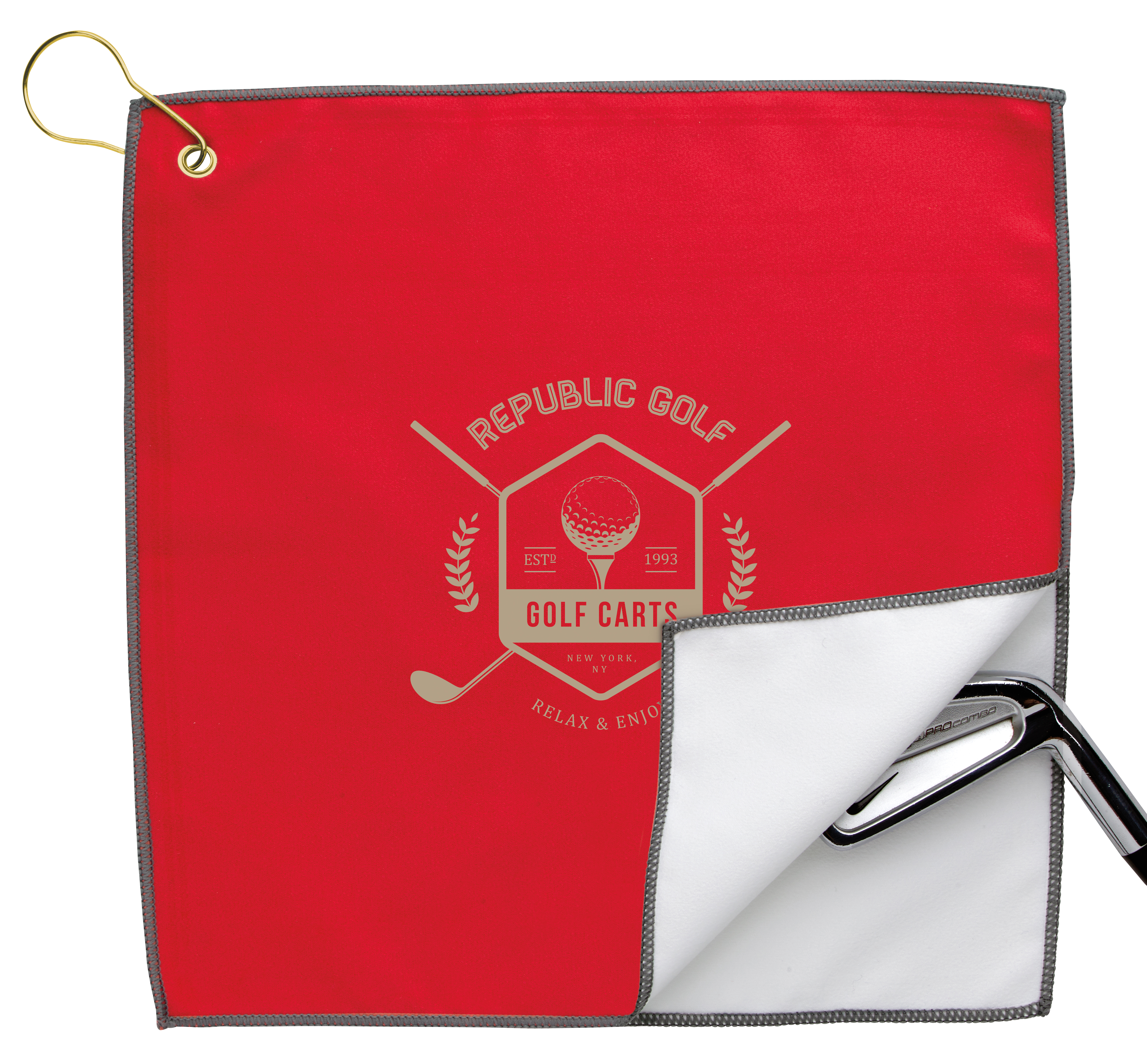 Good Value™ RPET Double Layer Golf Towel 35