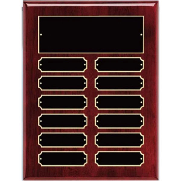 Rosewood Piano Finish 12 Plate Perpetual Plaque (9"x12") 2