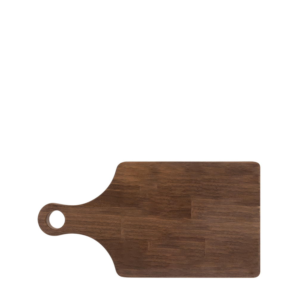 13 1/2" x 7" Cutting Board Paddle Shape with Drip Ring
