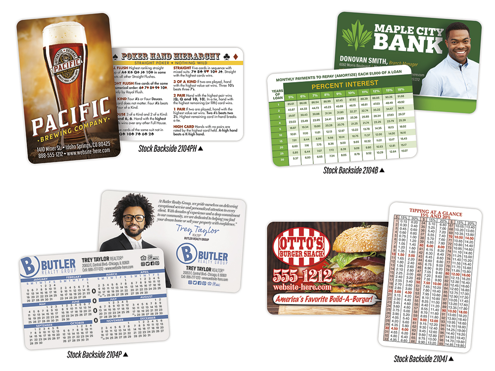 UV-Coated (1S) Plastic Wallet Card - 3.5x2.25 (2-Sided) - 10 pt. 1
