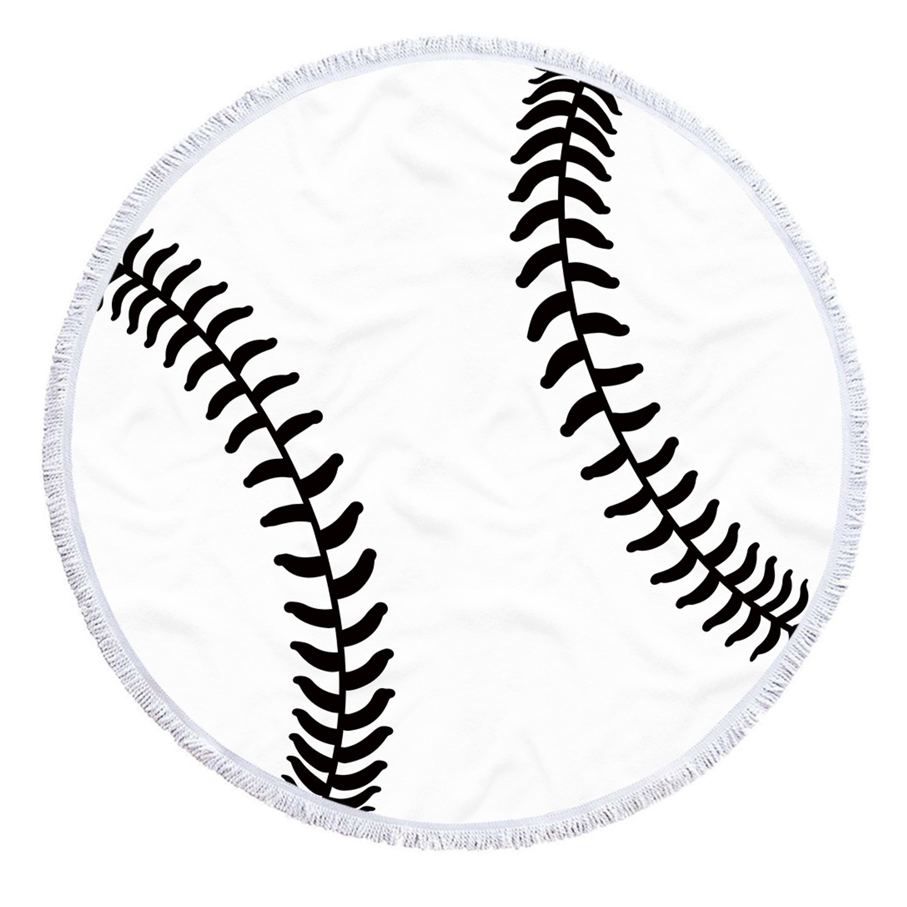 Baseball Printed Round Beach Towel (direct import) 3