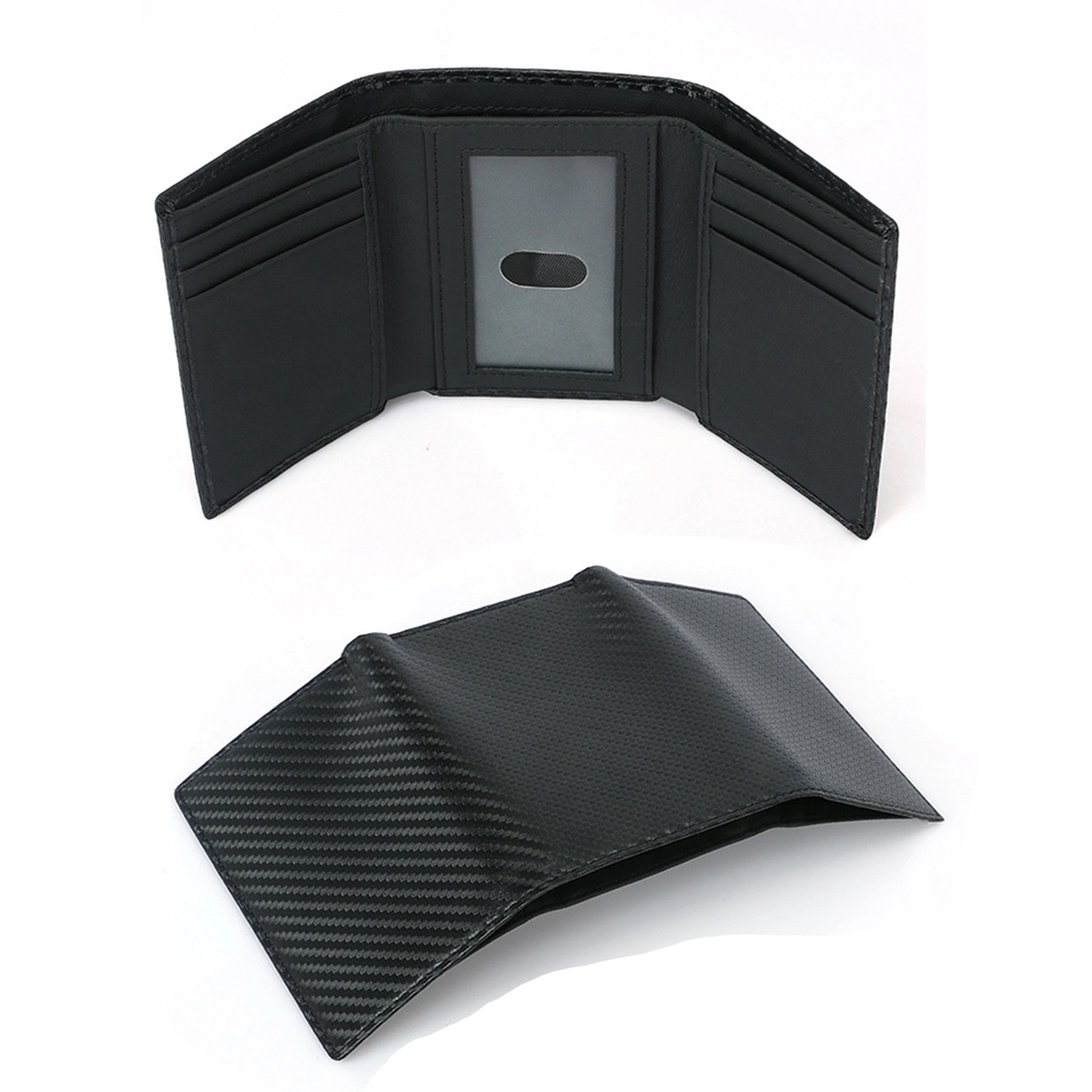 Men Leather Trifold Wallet W/ Rfid Blocking 4