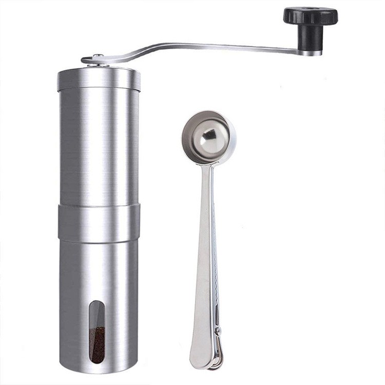Stainless steel hand-cranked coffee grinder 2