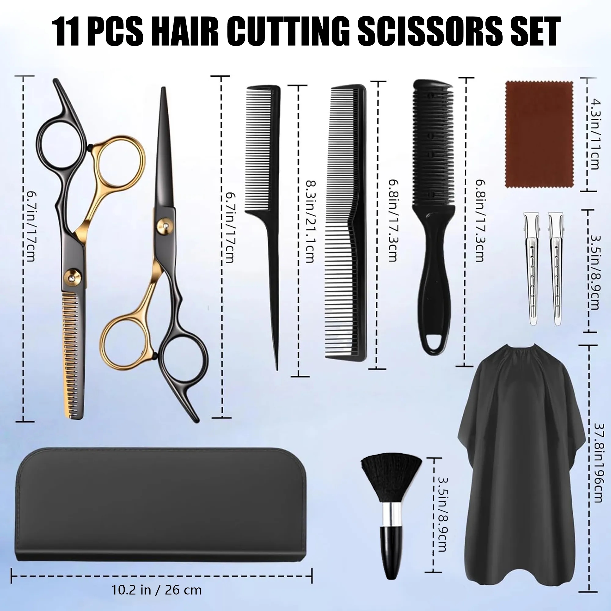 11 Pieces Barber Scissors Set 7