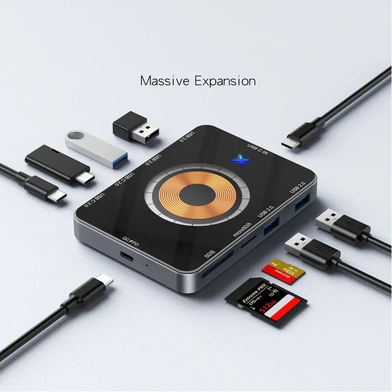 8-in-1 USB C Hub 5Gbps Type C Docking Station 3