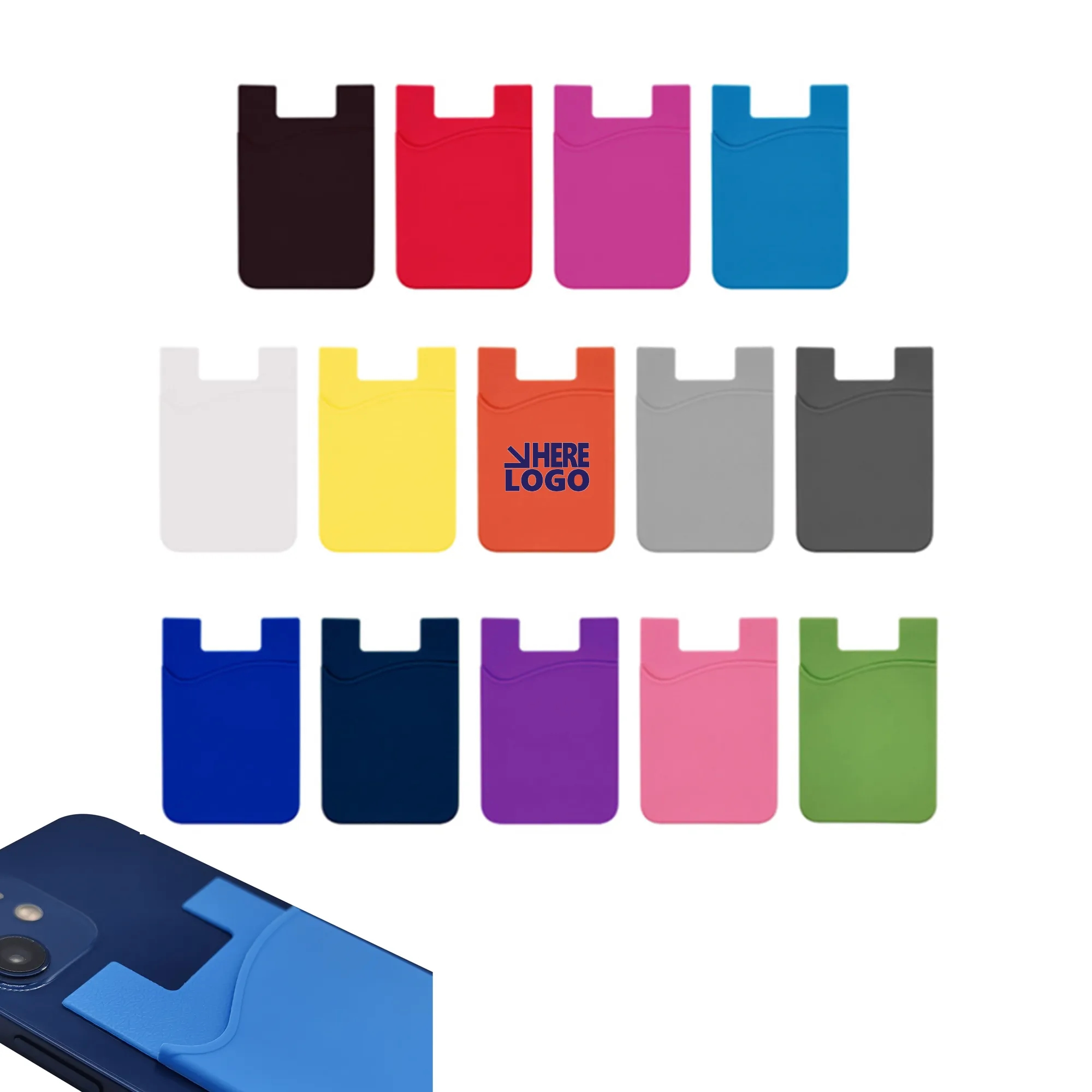 Phone Card Holder Silicone Stick