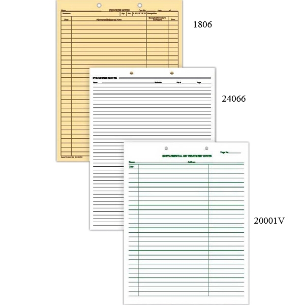 Progress Notes, Two-Hole Punch, White Ledger 2