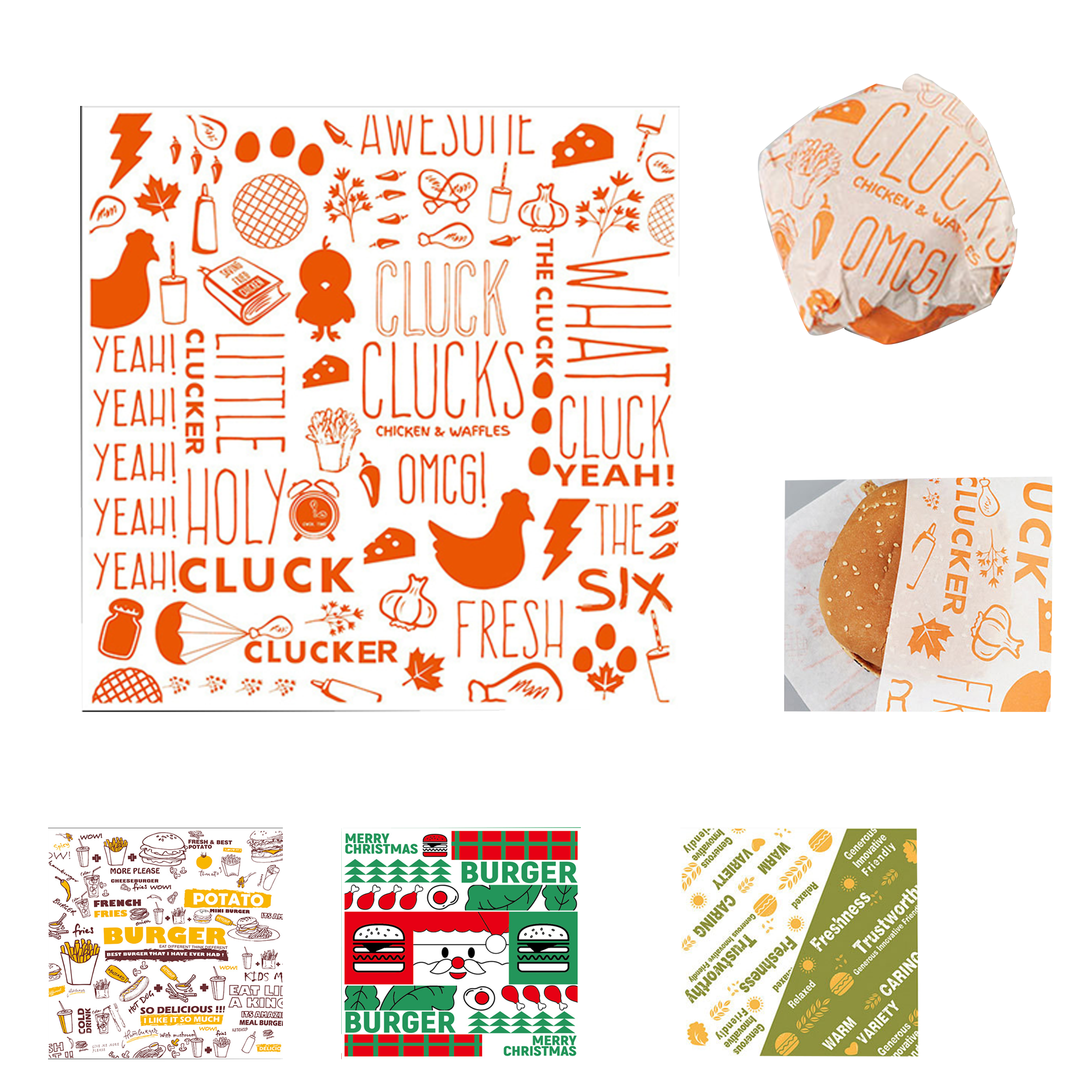 Anti-Oil Burger Packaging Paper 7
