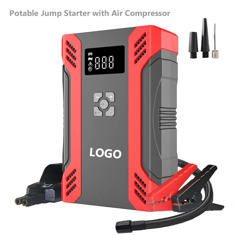 2000A Battery Starter with 87PSI Digital Tire Inflator 2