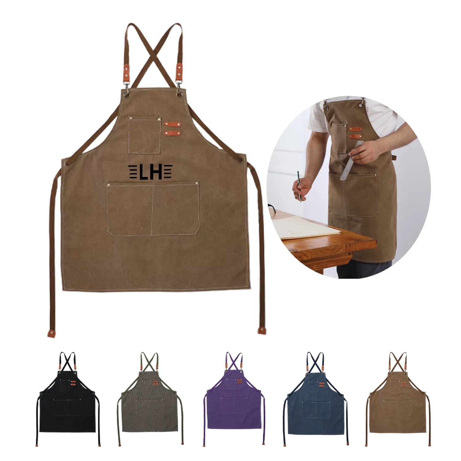 Canvas Apron with Tool Pockets 3