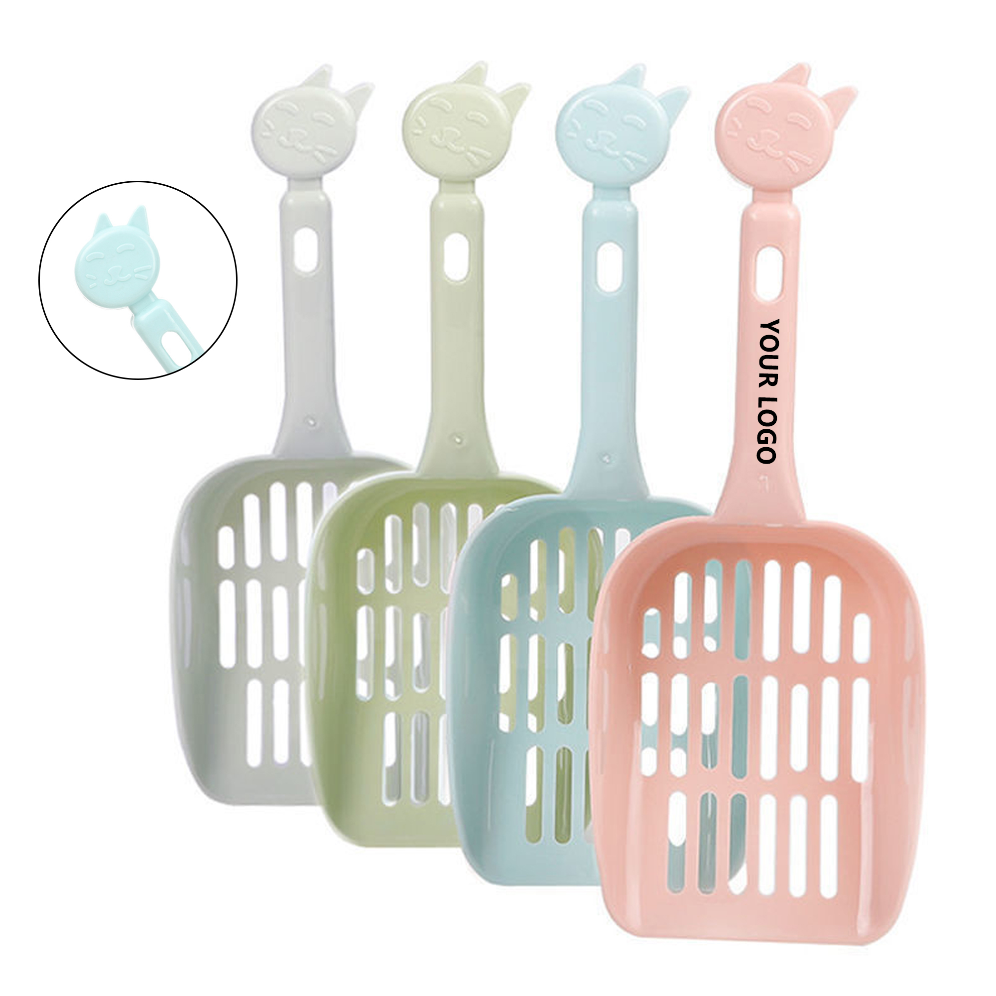 Kitten Head Plastic Cat litter Scoop 2