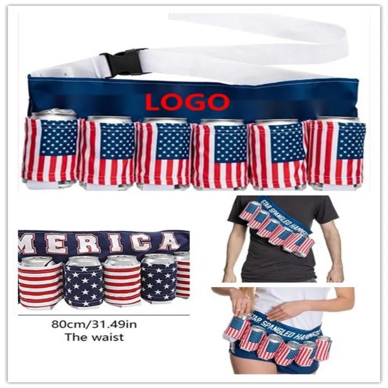 Custom Printed 6-Pack Beer Belt Camping Picnic Waist Bag 2