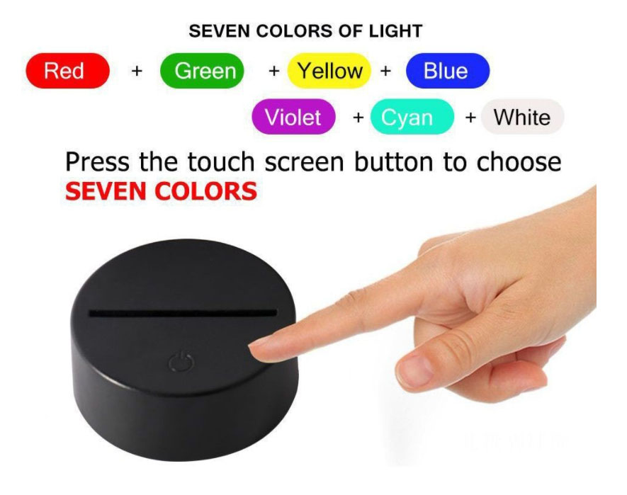 Bitcoin 3D 7 Color Touch Custom LED Table Lamp 4