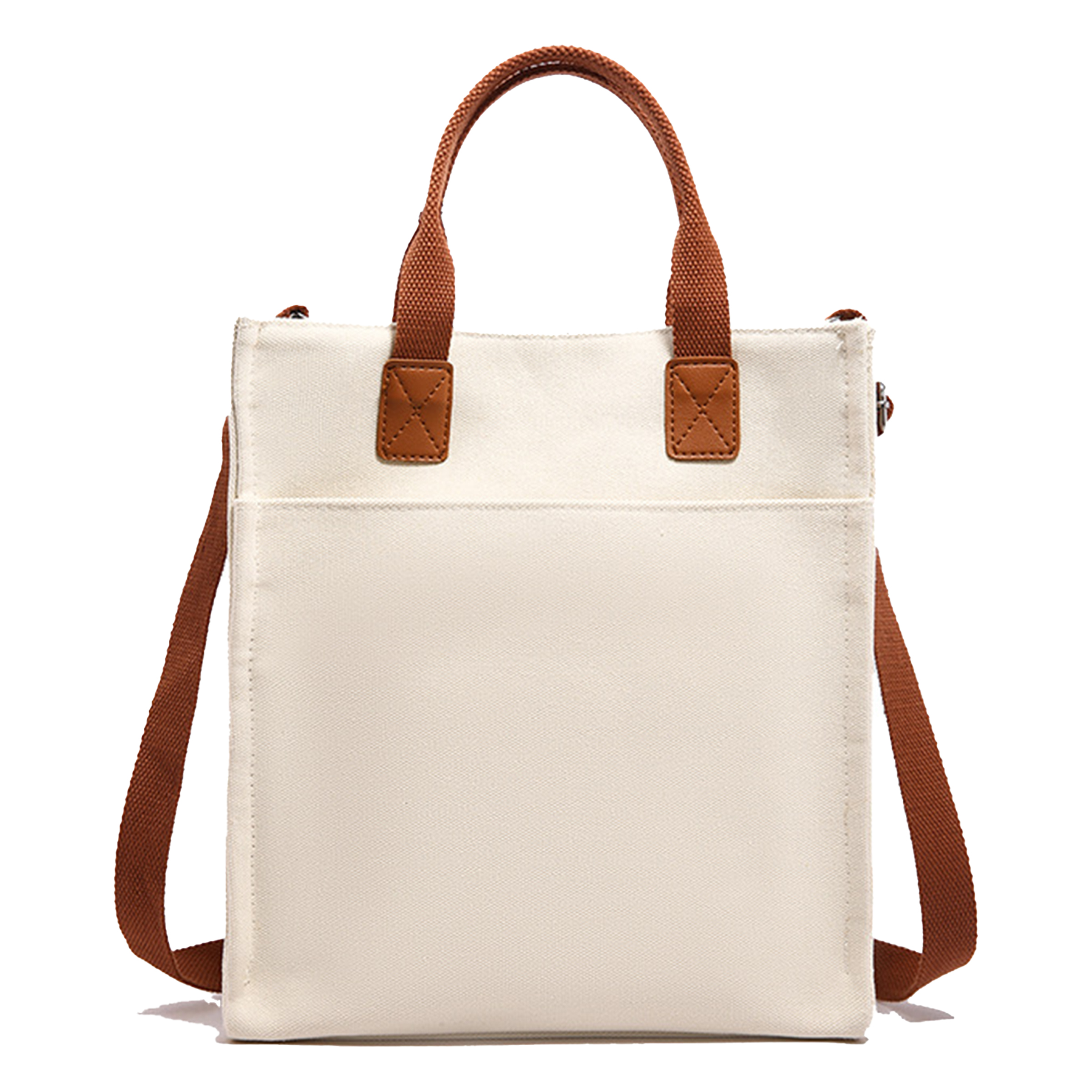 Canvas Solid Color Minimalist Handbag, custom tote bag with logo imprint 4