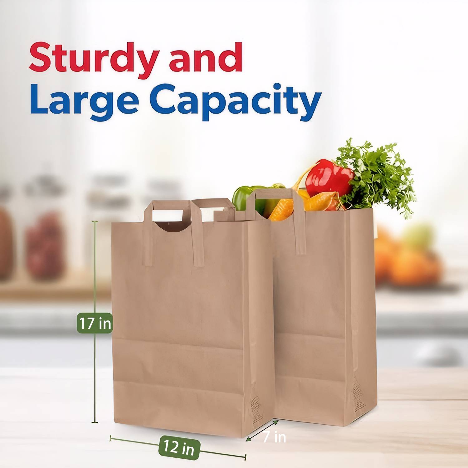Brown Paper Shopping Bags w/Handles 4
