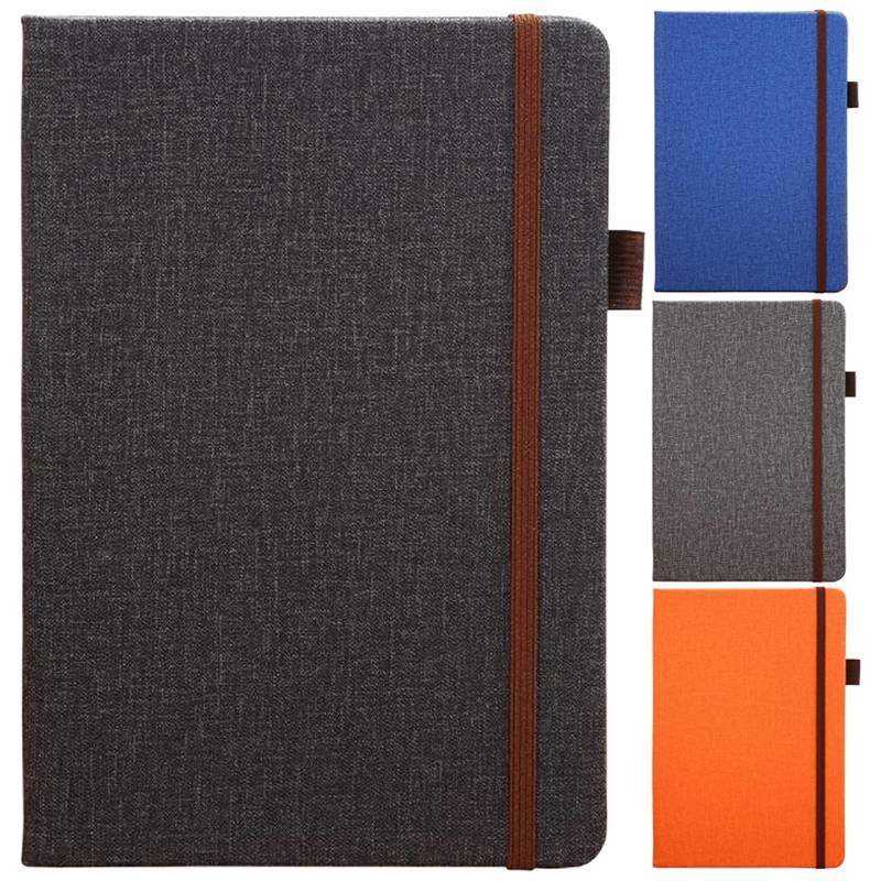 Solid Color PU Leather Notebook w/ Elastic Closure 8