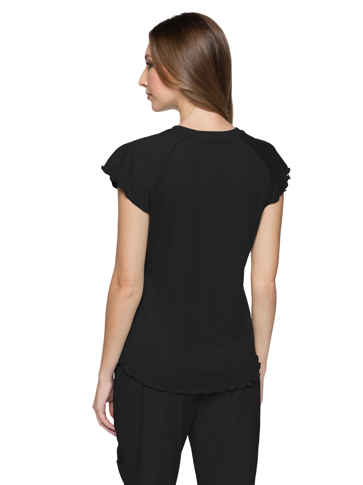 Med Couture - MC Layers - Women's 1-Pocket Lettuce-Edged Top 16