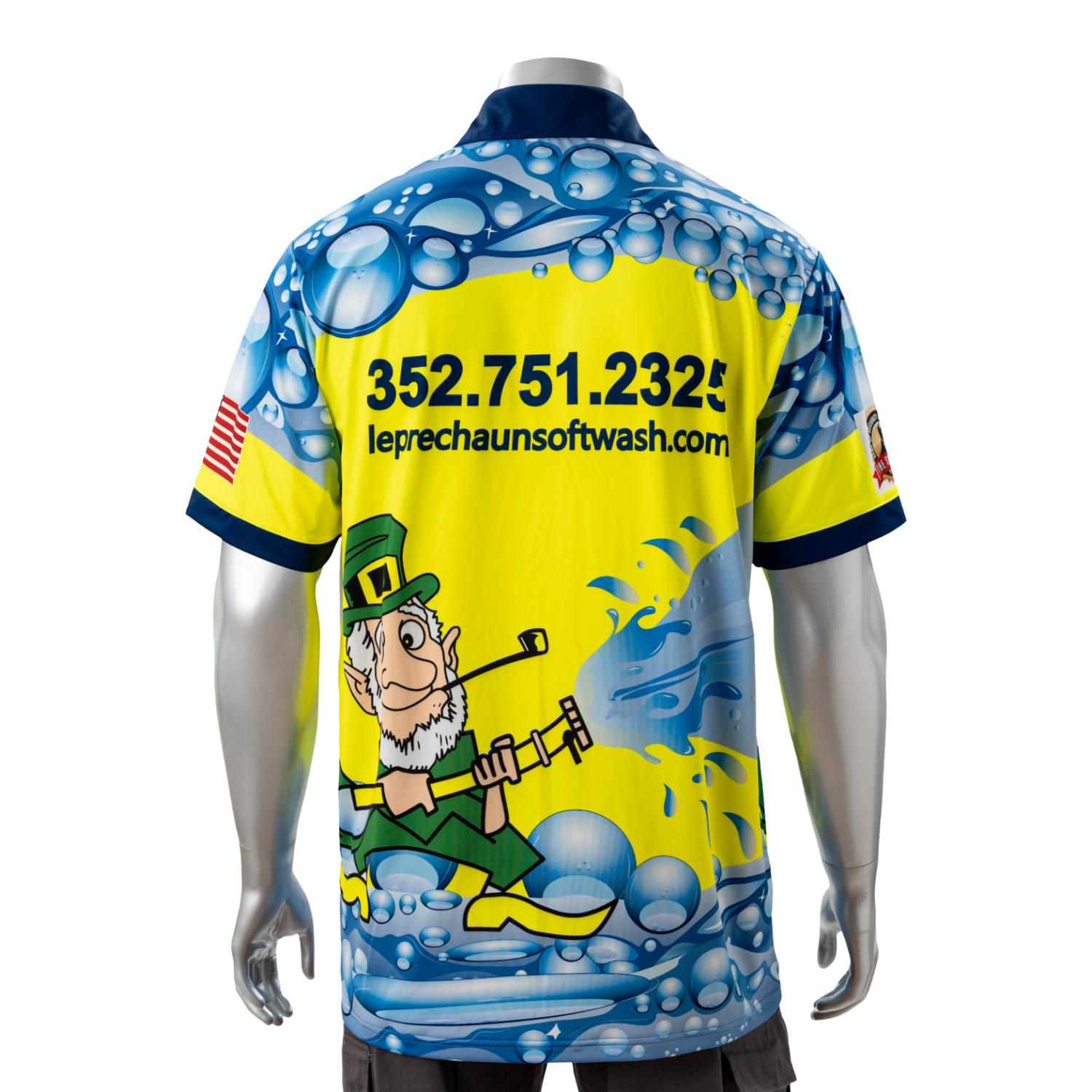 75D Milk Silk Fluorescent Digital Print Men's Polo - 5.3 oz 7
