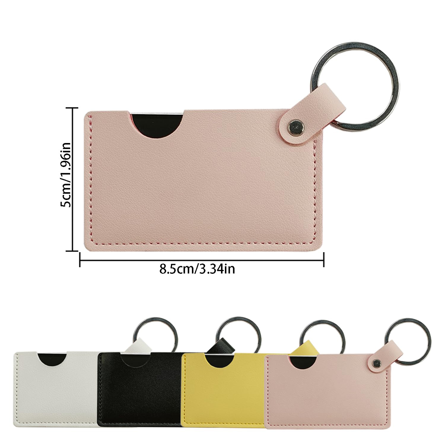 PU Leather Mirror Keychain 2