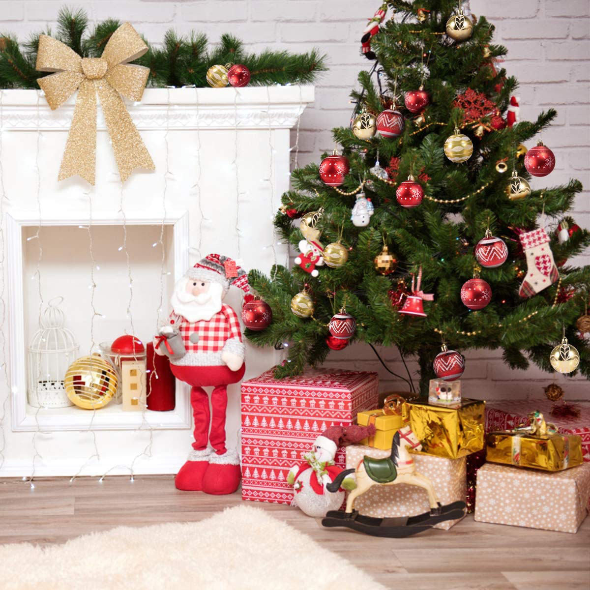 Merry Christmas Balls Ornaments for Holiday/Christmas/Wedding/Party/Decoration---7 cm 10