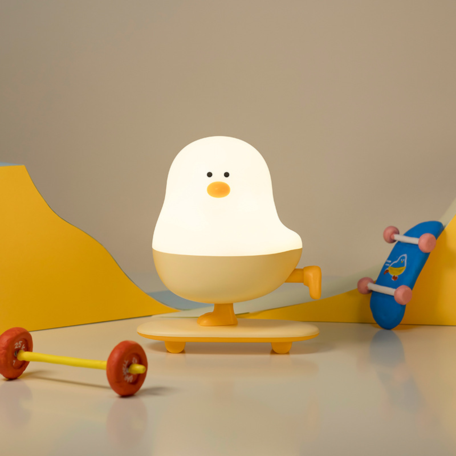 Skateboard Chick Stepless Dimming Nightlight 4