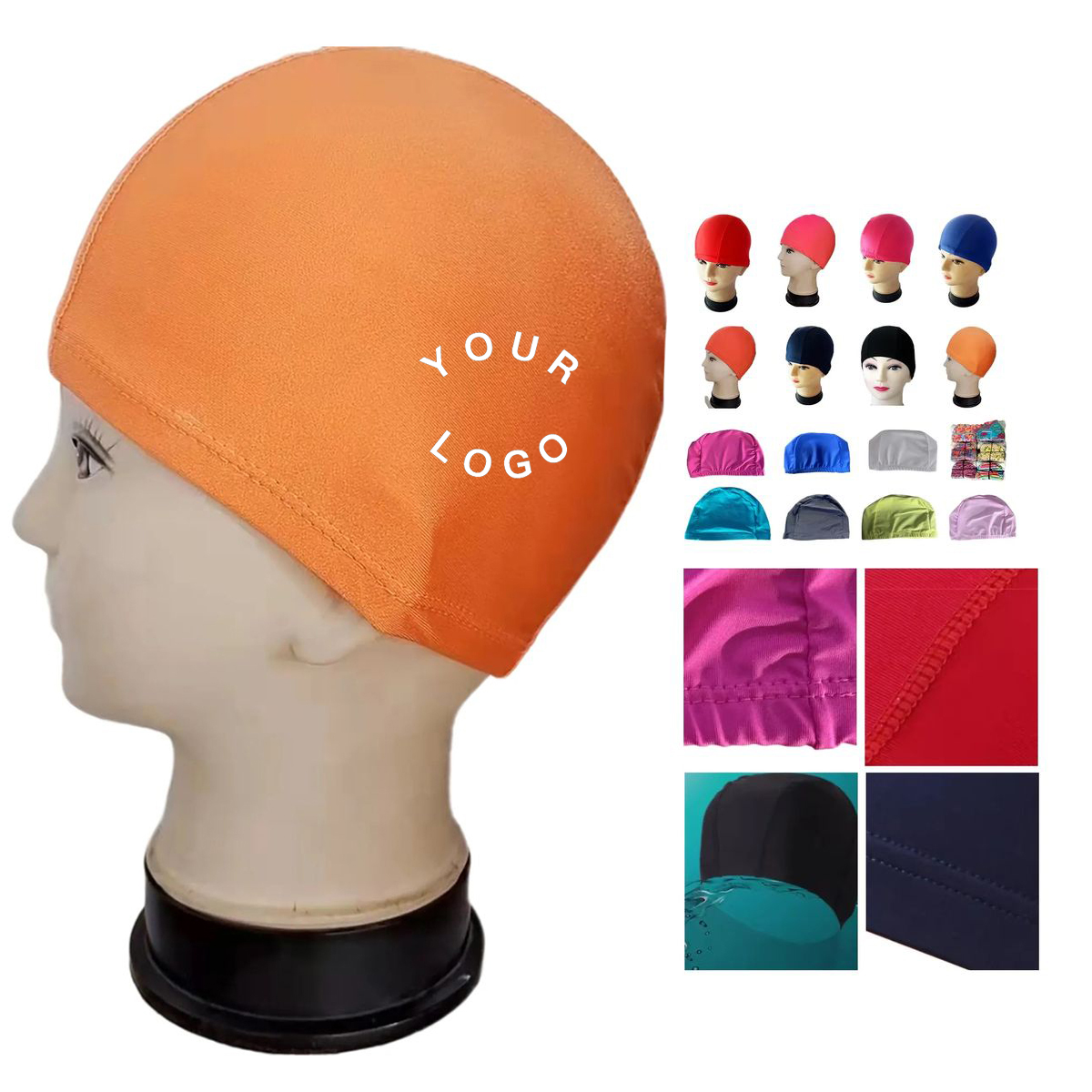 Polyamide Swimming Hat for Hair Protection 6