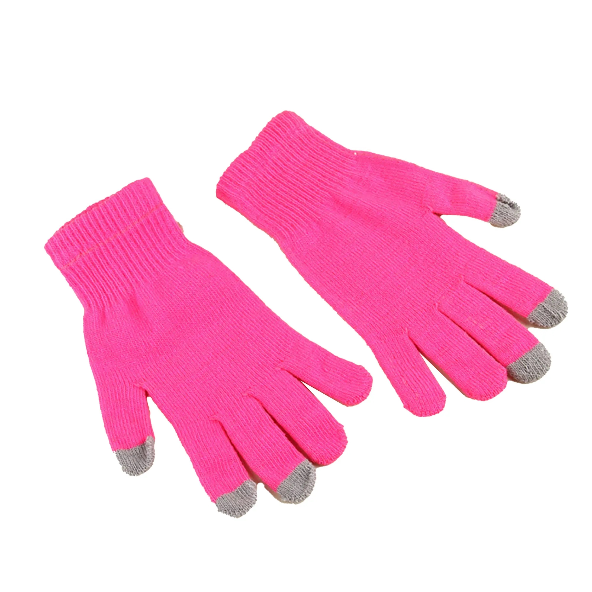 MOQ 10 Winter Knitted Warm Gloves Touch Screen 7
