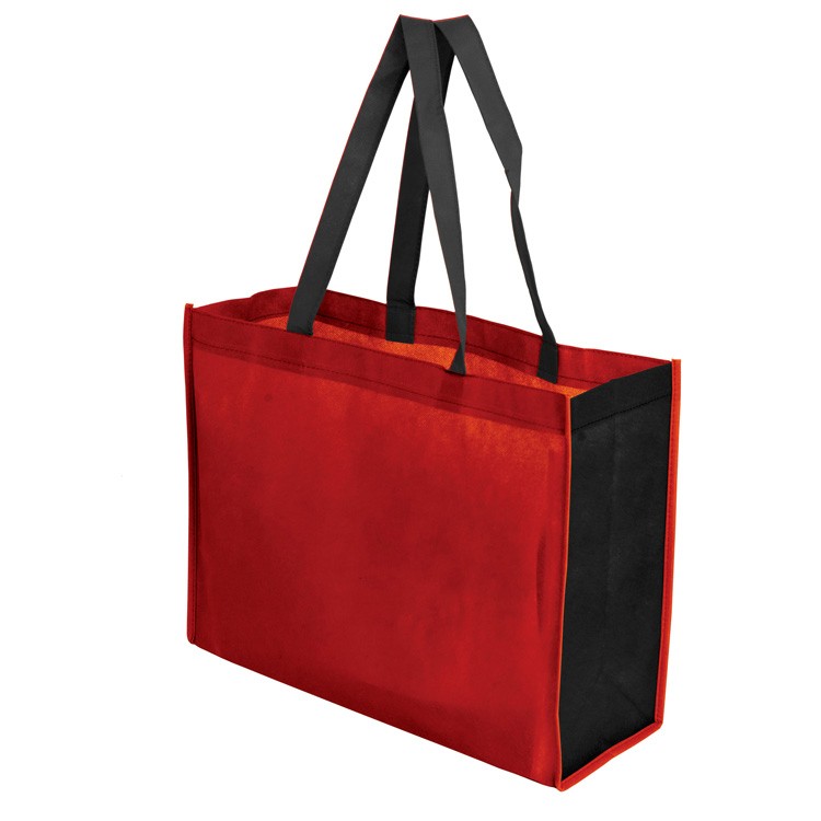 Two Toned 16" x 12" + 6" Gusseted Tote Bag 5