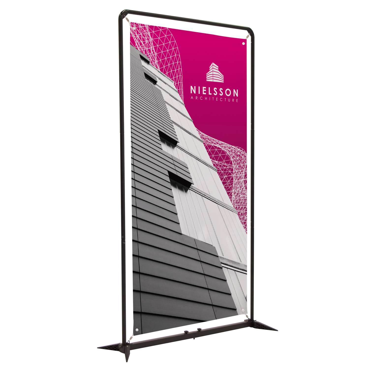 4.5' FrameWorx Banner Display Kit (No-Curl Opaque Fabric) 3