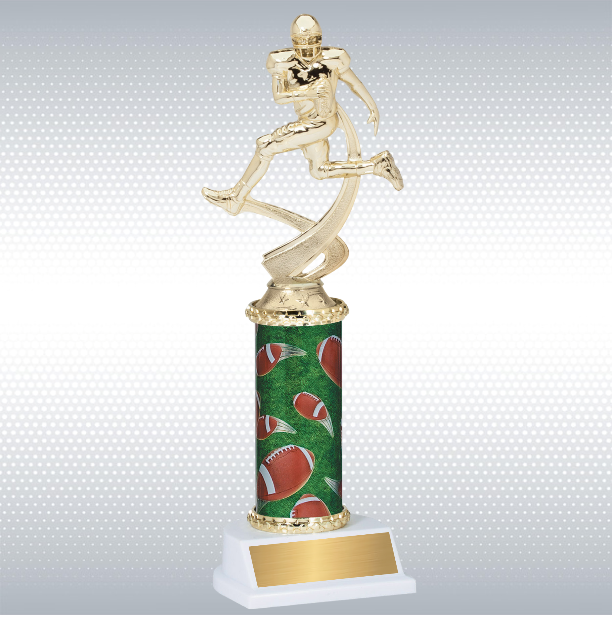 Assembled Male Football Trophy w/ White Base 6