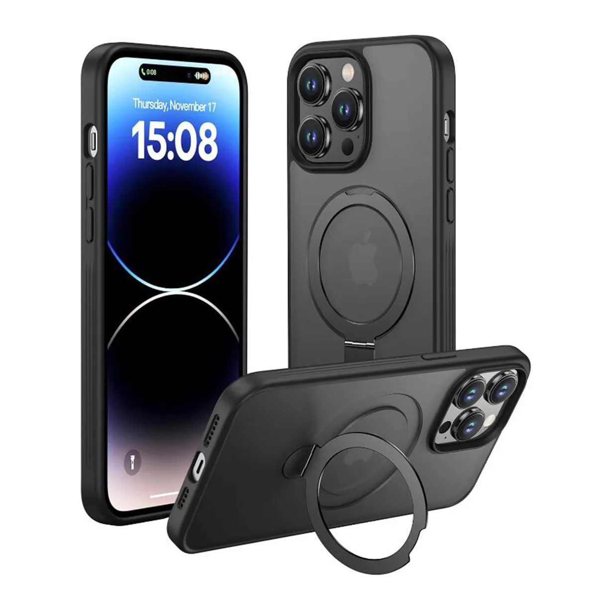 Magnetic iPhone 15 Pro Max Case with Stealthy Stand 6