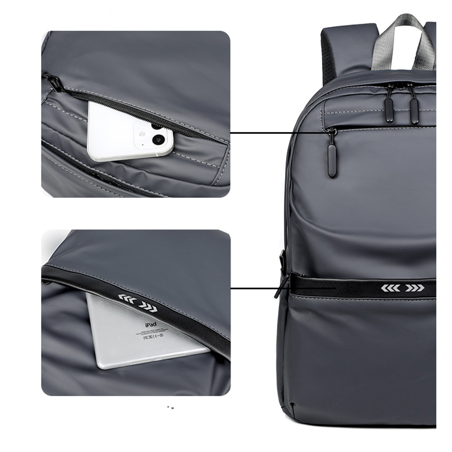 Water Resistant College School Bag 4