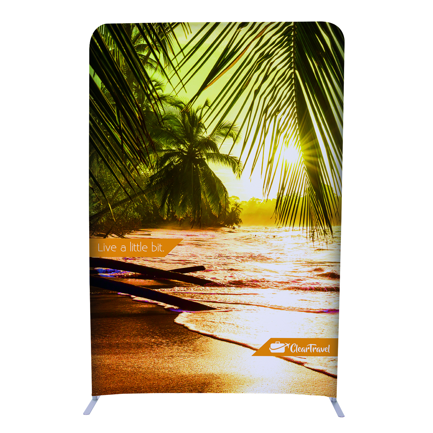 5'W x 90"H EuroFit™ Straight Wall Kit (Recycled Polyester Knit) 4