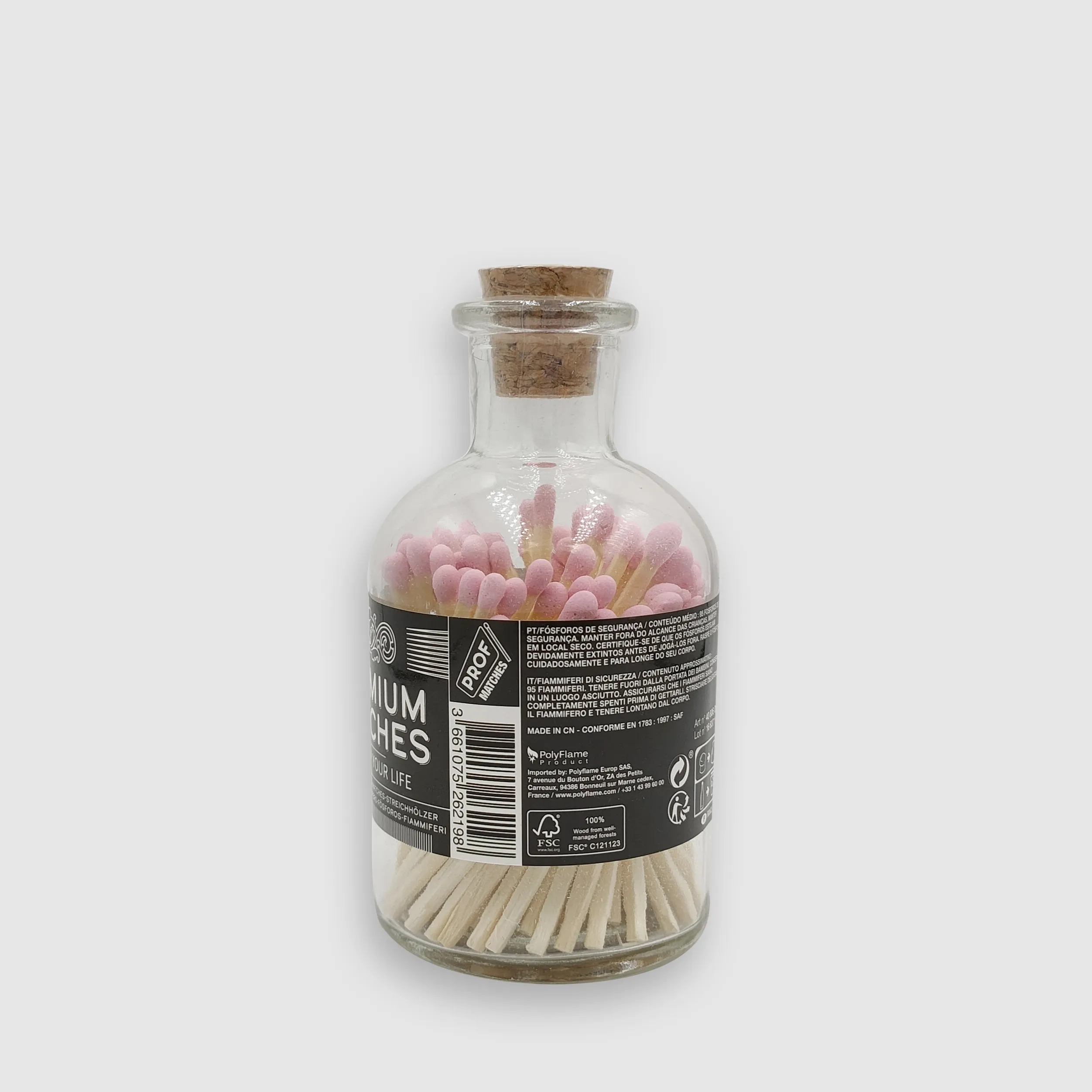 Custom logo Glass matchtick jars-france #10 1