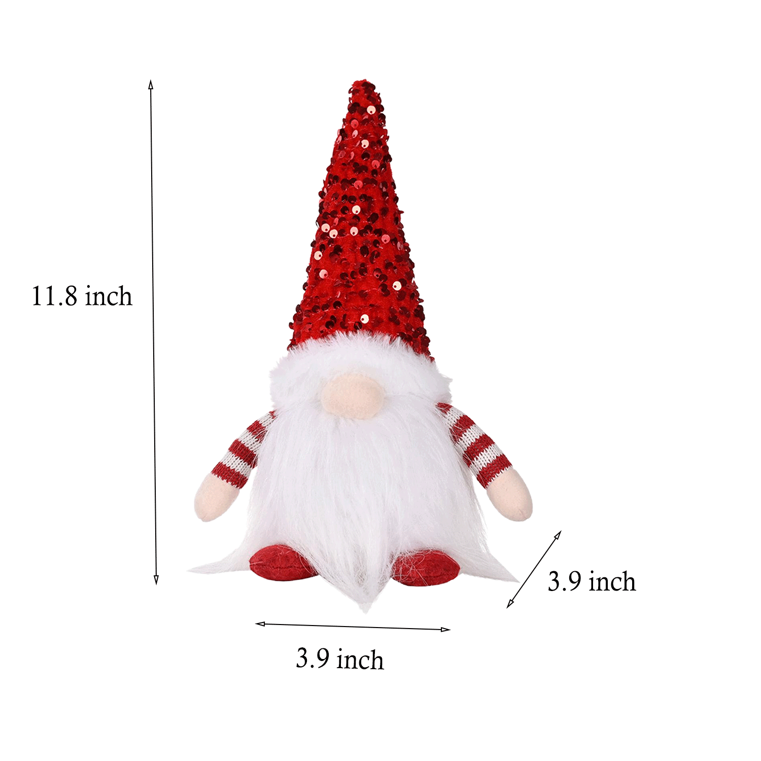 LED-illuminated Lights art faceless Christmas Dwarf Doll 4