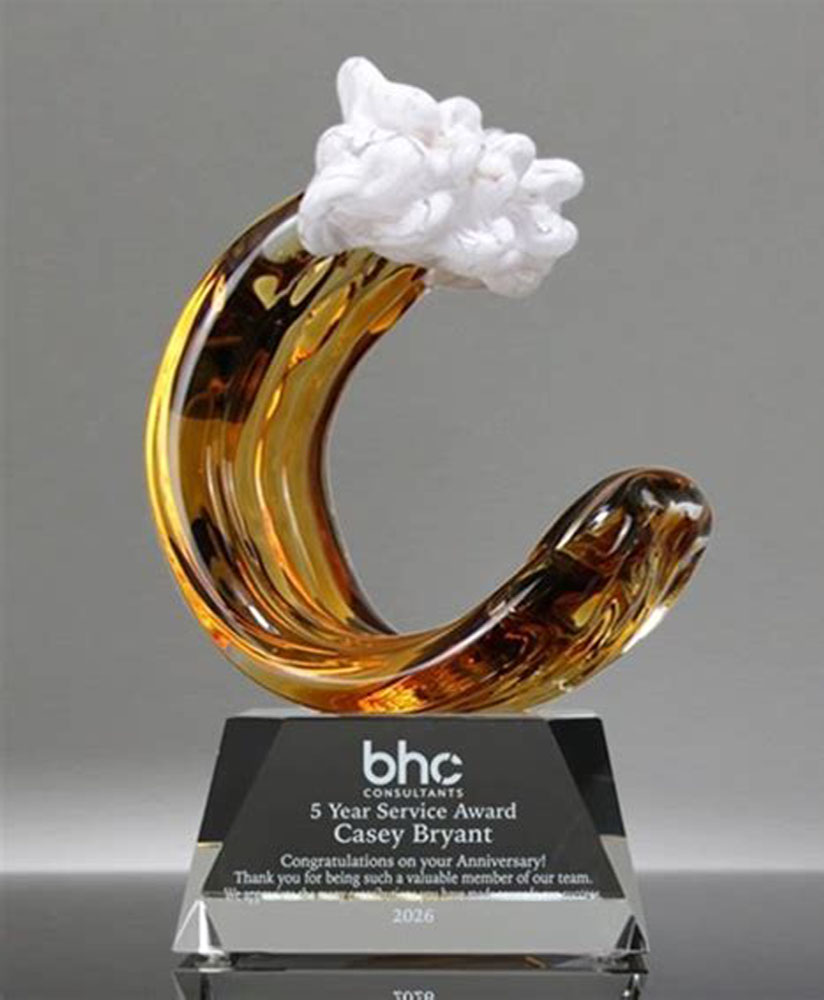 Golden Wave Art GlassAward 4