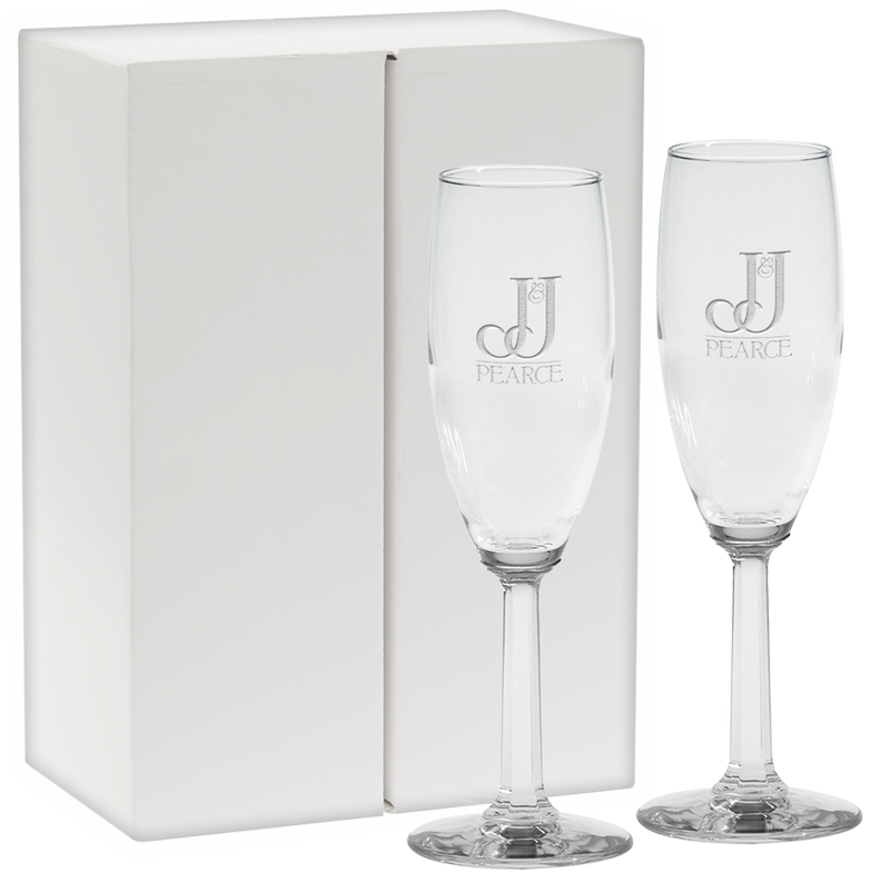 Etched Napa Valley Flute Gift Set 2