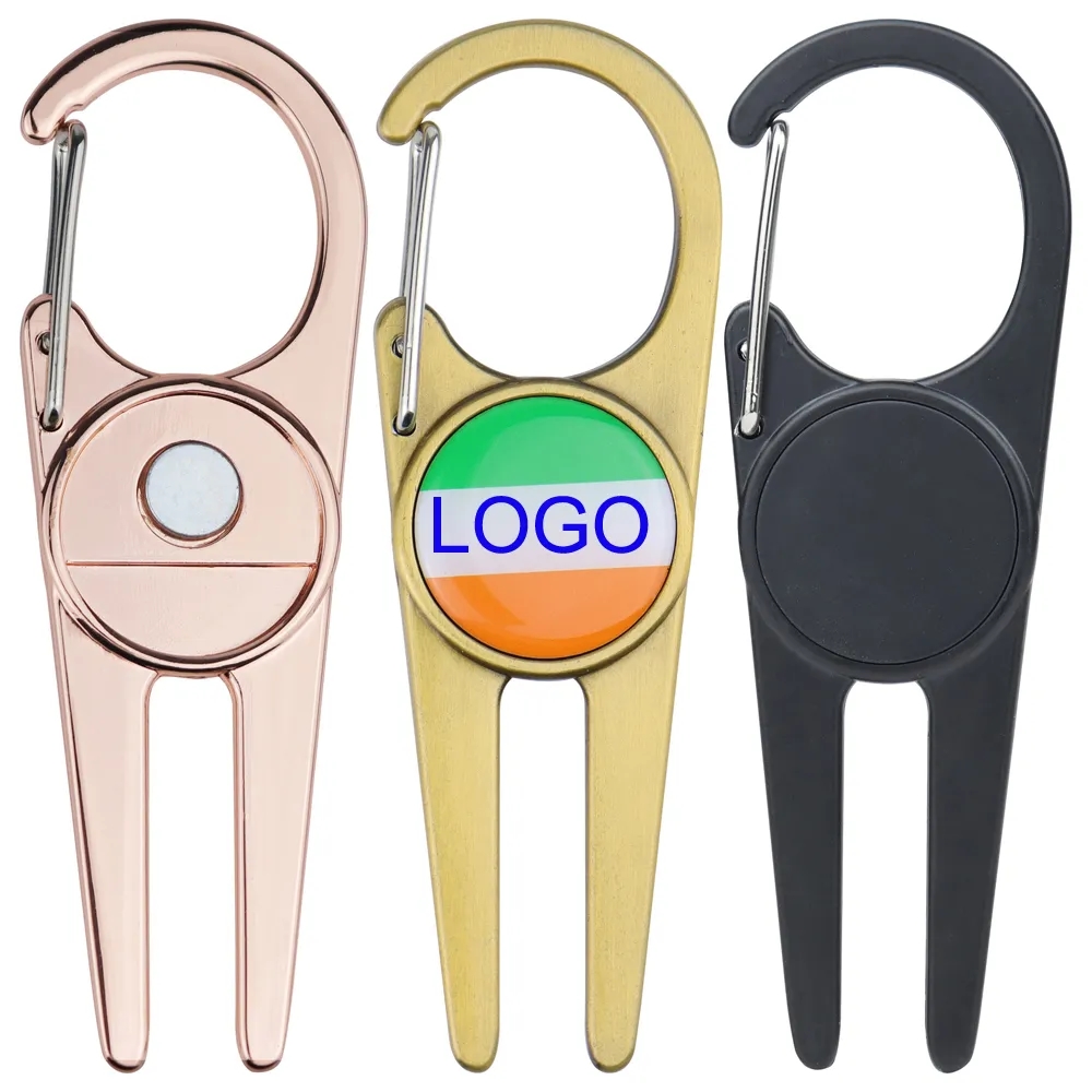 Metal Clip Divot Tool with Ball Marker 10