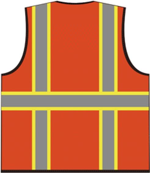 Safety Brite SB-43Z Class 2 Multi-Pocket Two-Tone Trim Mesh Vest 4