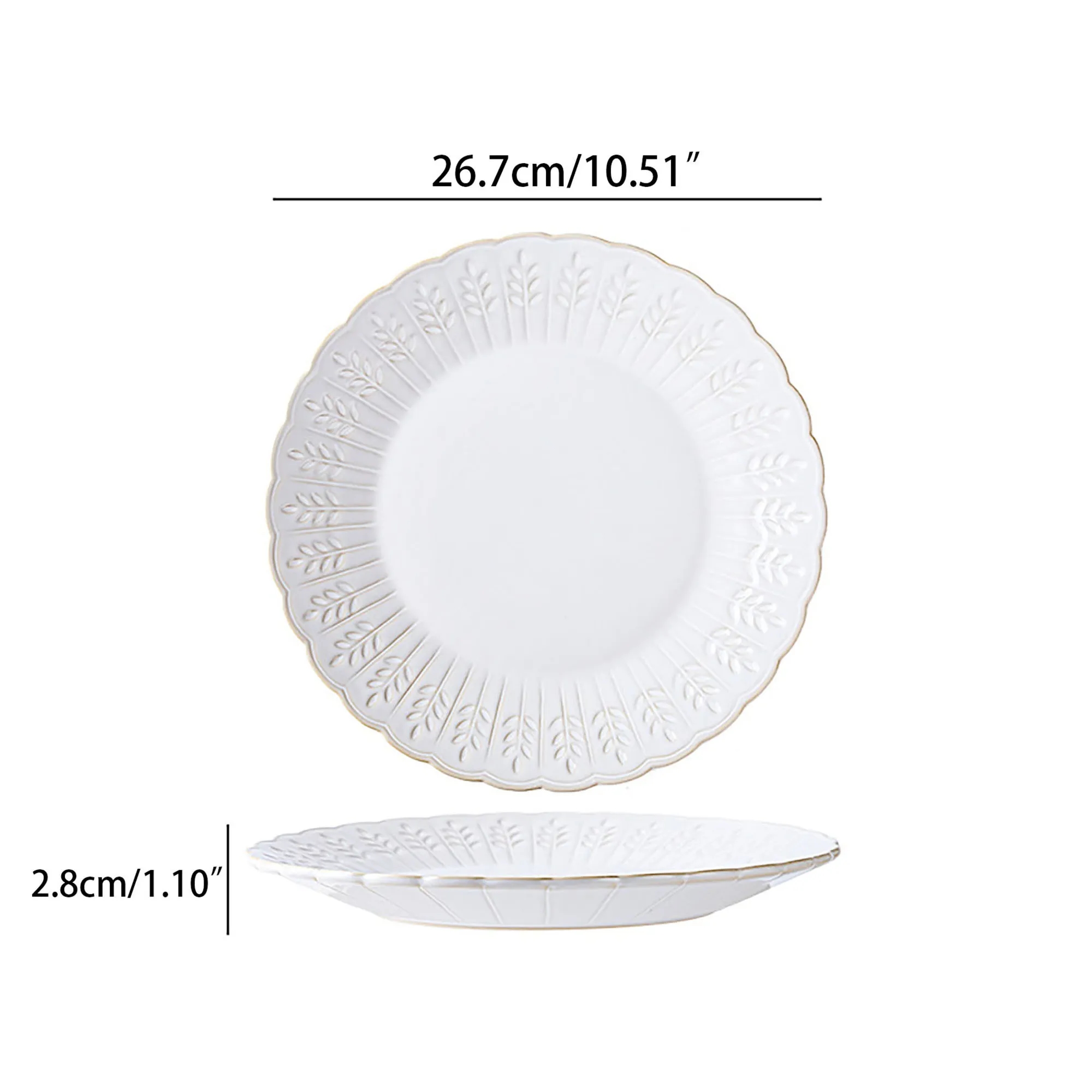 6.1" Ceramic Relief Dim Sum Dish 3