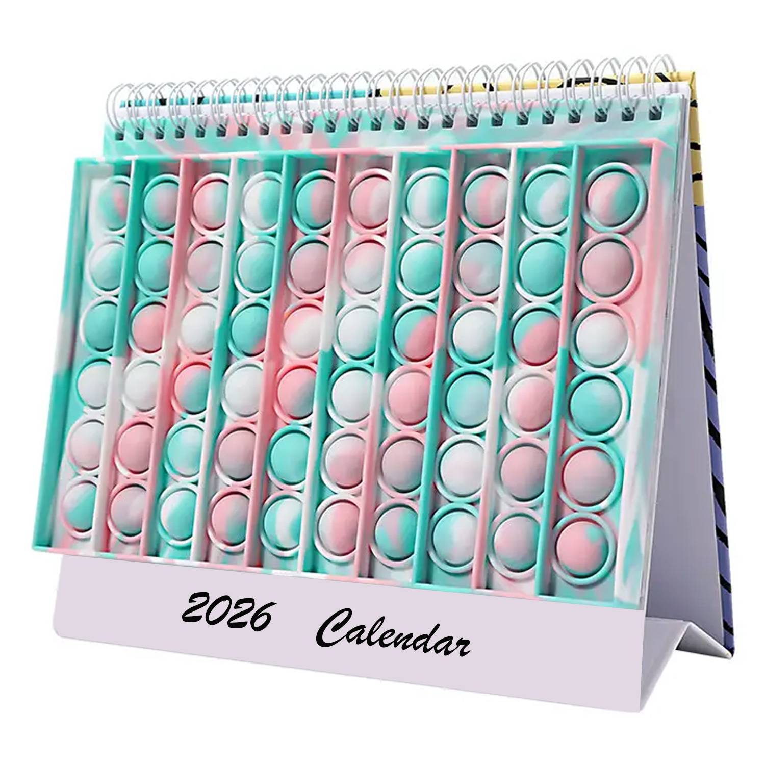 2026 Desk Calendar Pop Fidget Sillicon 2
